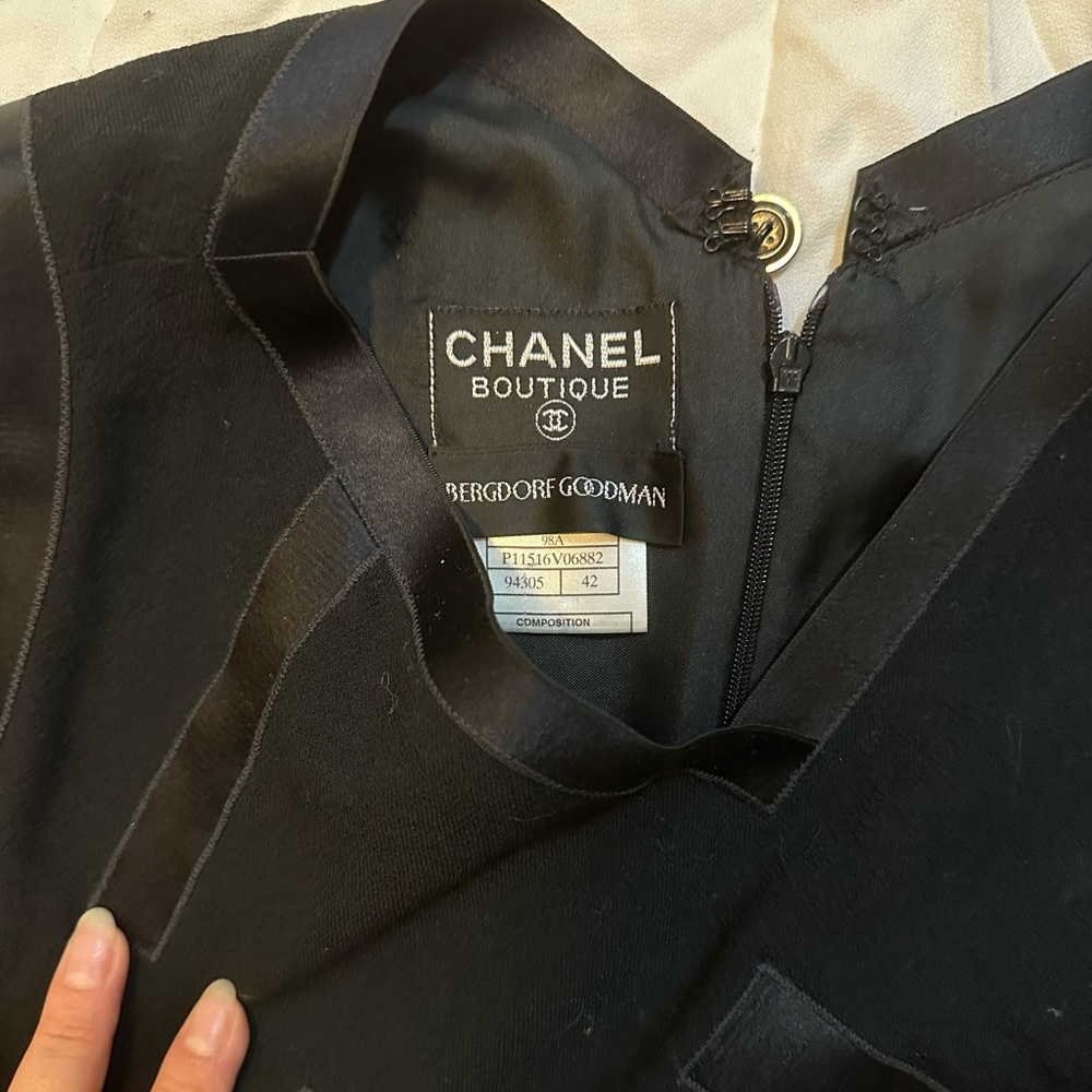 90s Chanel mini black dress